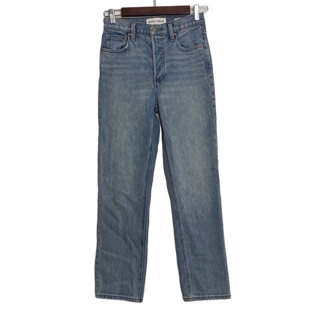 Denim Forum Jeans Womens 25 x 28 Arlo High Rise Straight Blue Retro Aritzia
